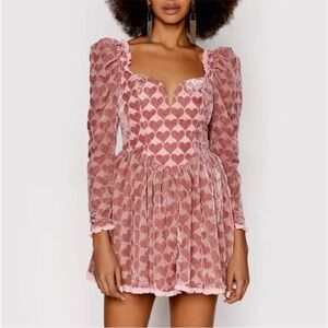 For Love And Lemons Theresa Velvet Mini Dress